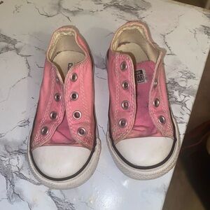 Converse toddler baby pink shoe NO LACES